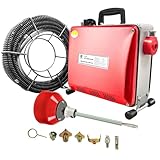 PRIJESSE 500W Elektrische Rohrreinigungsmaschine – Rohrreiniger mit 20m...