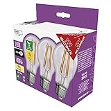 EMOS LED Lampe Edison A60 3er Pack, 3,8W Ersatz für 60W Glühbirne, A Klasse...