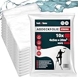 KOTARBAU® 10er Set - Malerfolie - Abdeckfolie - 4 x 5 m - Malervlies -...