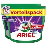 Ariel Waschmittel Pods All-in-1, Waschmittel 76 Waschladungen, Color, Kraftvolle...