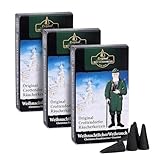 Crottendorfer Räucherkerzen Weihnachtlicher Weihrauch 3er Pack (3 x 24 Stück)...