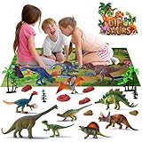 Dino-Set Dinosaurier Figuren mit Box | Dino-Spielzeug, Spielmatte,...