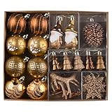 Valery Madelyn Weihnachtskugeln Set, 40pcs Christbaumkugeln Kunststoff...