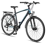 Licorne Bike Premium Touring Trekking Bike in 28 Zoll Aluminium Scheibenbremse...