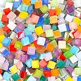 1kg Mosaikfliesen (1x1 cm, ca. 1100 Stück) Mosaiksteine zum Basteln, Mini...