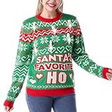 Giggling Getup Hässlicher Weihnachtspullover mit Zuckerstangen-Glühbirnen,...