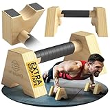 My Balance Premium Liegestützgriffe aus Holz I Parallettes inkl. Grip-Tape I...