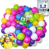 EKNA Spielbälle Ø 5,5cm - Bällebad Bälle 200 Stück - Bunte Auswahl für...