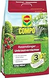 COMPO Rasendünger mit Unkrautvernichter - Rasendünger für das Frühjahr - 12...