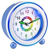 Ayybboo Wecker Kinder Ohne Ticken mit Snooze und Nachtlicht,Kinderwecker...