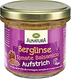 Alnatura Bio Aufstrich, Berglinse-Tomate-Balsamico, 140 g