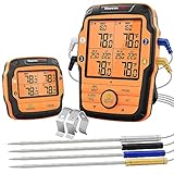 ThermoPro TP27C 150m Funk Grillthermometer mit 4 Sonden Fleischthermometer...