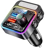NULAXY 54W Bluetooth 5.3 Adapter Auto mit 4 Ladeanschlüssen [PD 36W & QC3.0...