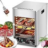 NEWTRY Oberhitzegrill Elektrisch 800℃ Beef-Grill 1.7kw Steakgrill, Schwarze...
