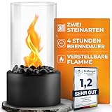 flammtal Bioethanol Tischkamin Round für Garten Terrasse Balkon Tisch Deko -...