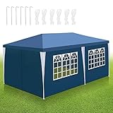 Tubiaz Pavillon 3x6m Wasserdicht Stabil Partyzelt Hochwertiges PE Plane Festzelt...