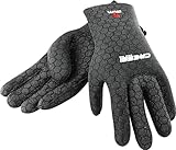 Cressi Neoprenhandschuhe High Stretch, Schwarz/Logo Rot, L