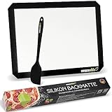 Amazeable® Silikon Backmatte für Backofen inklusive Teigspatel langlebig bis...