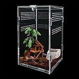MINISOISO Reptilien Terrarium Box, 12x12x20CM Reptilien Futterbox, Reptile...