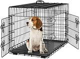 Yaheetech Hundekäfig 90 x 56 x 63 cm klappbar mit Trennwand, 2 Türen, Hundebox...