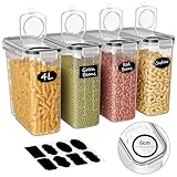 Withosent 4L Vorratsdosen Luftdicht 4er Set, Aufbewahrungsbox Küche mit Deckel...