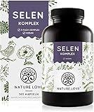 NATURE LOVE® Selen Komplex Vegan - Hochdosiert: 200µg Selen je Kapsel - 365...