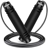 Blukar Springseil, Speed Rope Verstellbar mit Hautfreundlichen Schaum Griffe, 3...