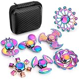 7PCS Cool Fidget Spinners Toy Pack Spielzeug Set for Kids Adults, Regenbogen...