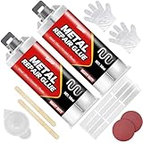 Metallkleber Extra Stark 100ml, 2K Flüssigmetall Kleber, Hitzebeständiger...
