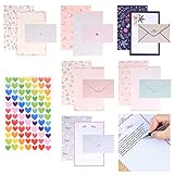 Briefpapier und Umschläge Set, A5 Briefumschlag Briefpapier Set, 36 Blatt...