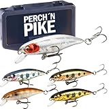 Wobbler im 5er Set für Forelle & Barsch, 5,5cm, Kunstköder Set für...