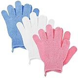 YUXIANLB Peelinghandschuh, 3 Paar Exfoliating Gloves Peeling Handschuh...