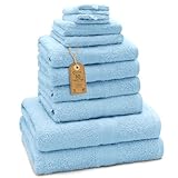 GREEN MARK Textilien 10 TLG. FROTTIER Handtuch-Set mit verschiedenen Größen 4X...