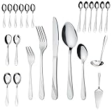 GRÄWE Besteck-Set für 6 Personen, 48-teilig - Tafelbesteck mit Vorlege- und...