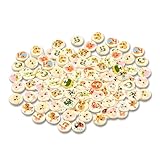 Zeayebsr 50pcs wunderschöne Holzknöpfe rund Natur knöpfe...
