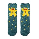 Weihnachtssocken Lustig Lebkuchenmann Weihnachts Kuschelsocken Flauschige Socken...