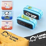 Namensstempel Kinder Textil,WeißEs & Schwarzes Stempelkissen,Stempel...