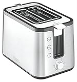 Krups KH442D Control Line Premium Toaster | Edelstahl | 2 kurze Schlitze für 2...