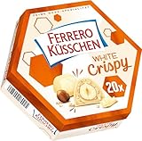 Ferrero Küsschen White Crispy – Knackig geröstete Haselnuss in heller Creme,...