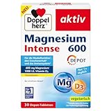 Doppelherz Magnesium 600 Intense DEPOT - 600 mg hochdosiertes Magnesium + 1000...