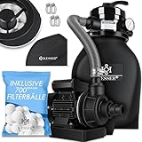 KESSER® Sandfilter Sandfilteranlage + 700g Filterbälle ersetzen 25kg...