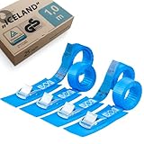 valonic Iceland - 4X 1m Kurze Spanngurte mit Pad, 25mm, 250kg, TÜV Rheinl. / GS...