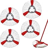 4 Stück Wischmopp Ersatzköpfe Kompatibel mit Vileda Turbo 2-in-1 Mop, Wischmop...