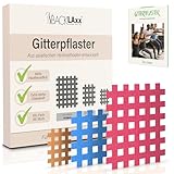 BACKLAXX ® Gittertape 140 Stück Premium-Qualität – Gitterpflaster Set in 3...