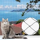 Hengu Katzennetz für Balkon, 6x3m Katzennetz Drahtverstärkt Balkonnetz Katzen...