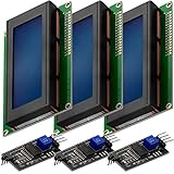 AZDelivery 3 x HD44780 2004 LCD Display Bundle Blau 4x20 mit weißen Zeichen mit...