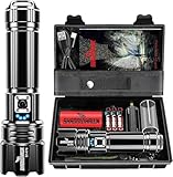 Shadowhawk Taschenlampe Led 500000 Lumen, Extrem Hell Taschenlampe USB Aufladbar...