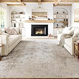 HUGEAR Waschbare Teppiche Gegend Teppich 240 X 300cm Beige Grau Modern Abstrakt...