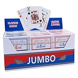Spielkarten Jumbo Index, 12er Pack - Rote und Blaue Kartendecks, Pokerformat...