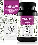 NATURE LOVE® Mariendistel, Artischockenextrakt, Löwenzahn & Desmodium 4-fach...